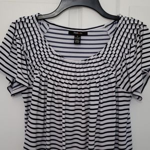 Navy/White Striped Top